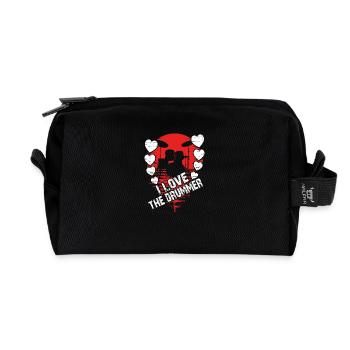 Ich liebe den Schlagzeuger - ich liebe Schlagzeug - Recycelte Kulturtasche - Schwarz - Vorne