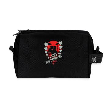 Ich liebe den Schlagzeuger - ich liebe Schlagzeug - Recycelte Kulturtasche - Schwarz - Vorne