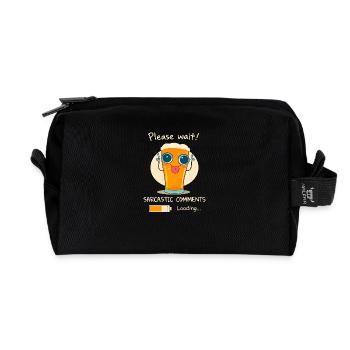 Sarkastisches Bierglas - Recycelte Kulturtasche - Schwarz - Vorne