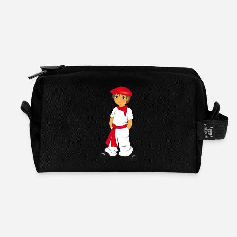 P'tit basque - Trousse de toilette en tissu recyclé - noir