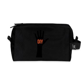 DIY Hand - Recycelte Kulturtasche - Schwarz - Vorne