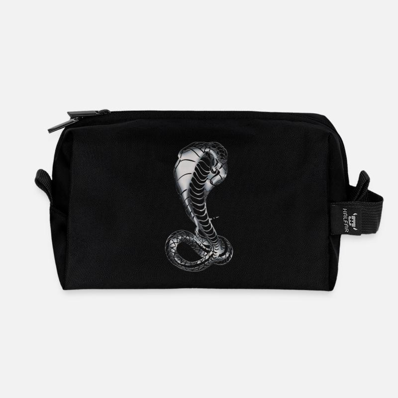 Königskobra - Recycelte Kulturtasche - Schwarz