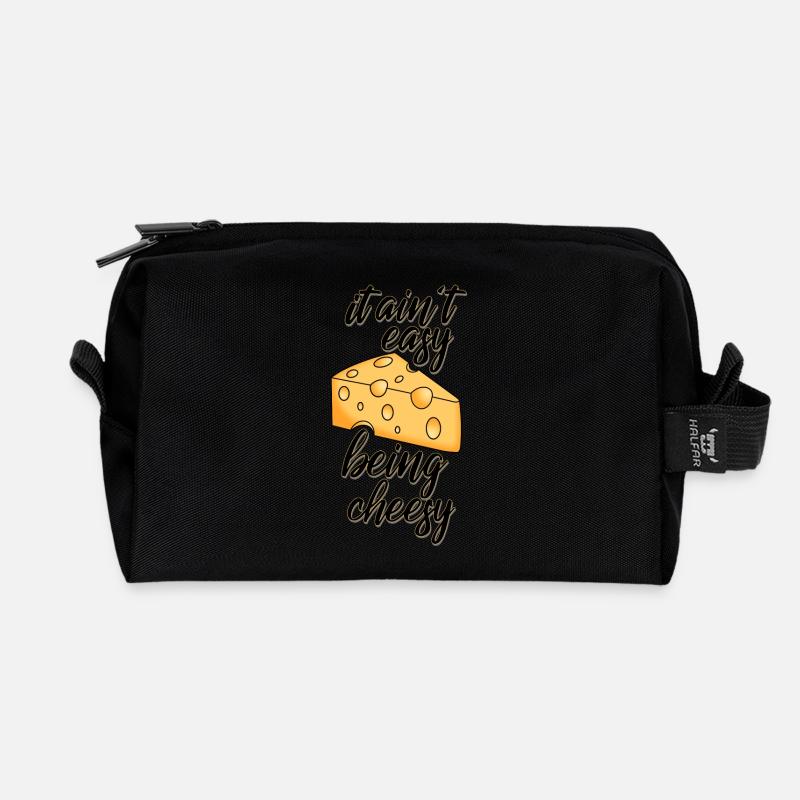 Cheesy - Recycelte Kulturtasche - Schwarz