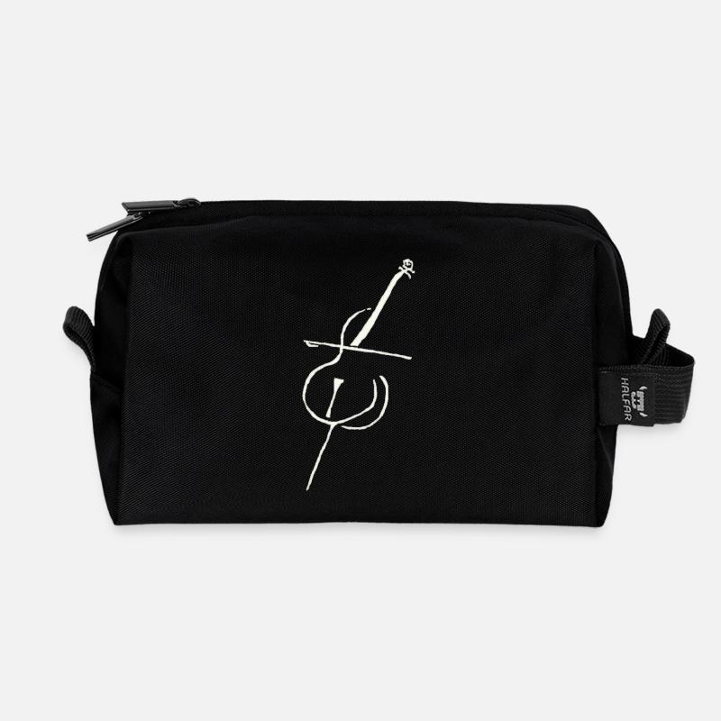 Pure cello white - Recycled Toiletry Zip Bag - black