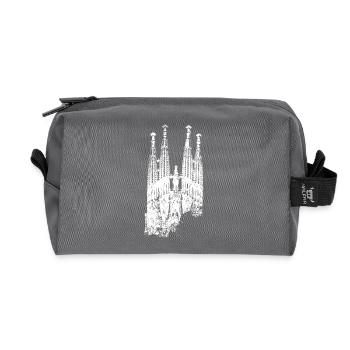Barcelona Sagrada Familia Spain I Love Barcelona - Recycled Toiletry Zip Bag - anthracite - Front