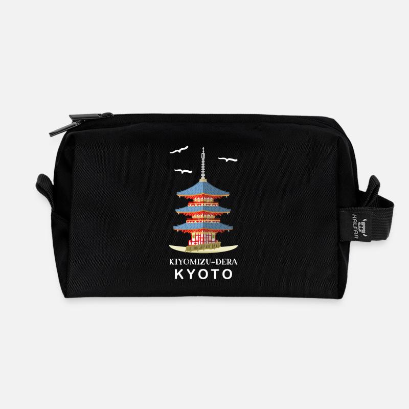 Kyoto, Japan, Buddhistischer Tempel Kiyomizu-Dera - Recycelte Kulturtasche - Schwarz