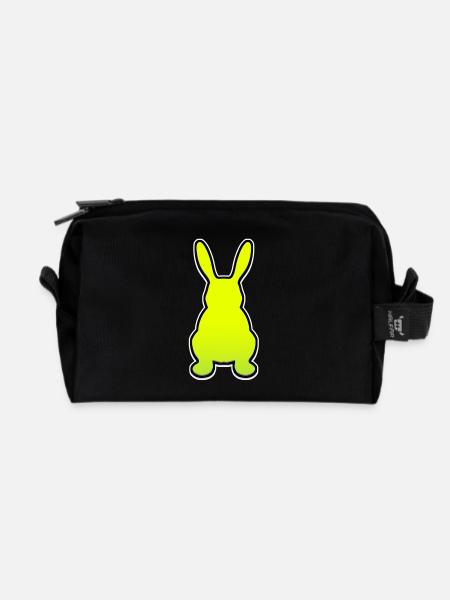 Kaninchen - Recycelte Kulturtasche - Schwarz