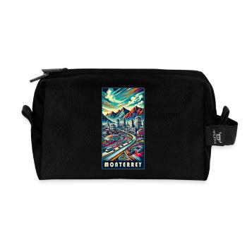 Monterrey Mexiko Stadt Reise Design - Recycelte Kulturtasche - Schwarz - Vorne