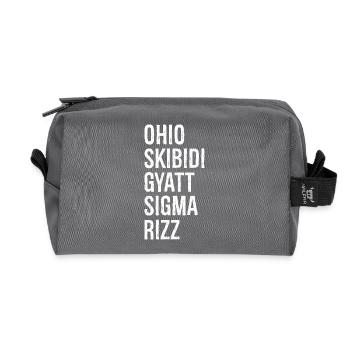 Ohio Skibidi Gyatt Sigma Rizz - Recycelte Kulturtasche - Anthrazit - Vorne