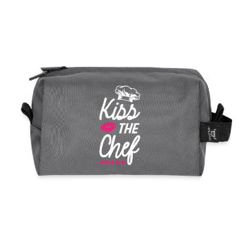 Embrassez le chef - Trousse de toilette en tissu recyclé - anthracite - Devant