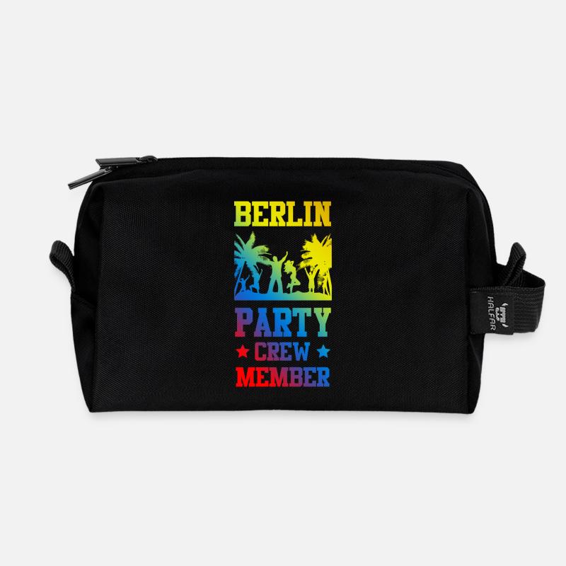 Berlin Party Crew - Recycelte Kulturtasche - Schwarz