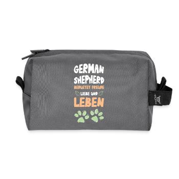 Berger allemand Joie de vivre - Trousse de toilette en tissu recyclé - anthracite - Devant
