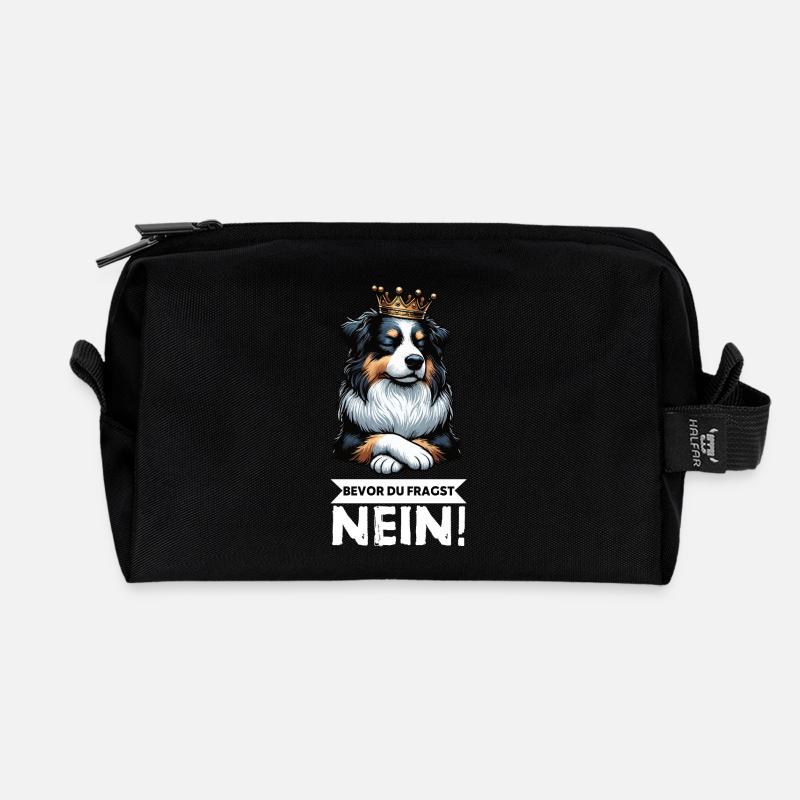 Bevor Du Fragst Australian Shepherd Aussie Aussie - Recycelte Kulturtasche - Schwarz