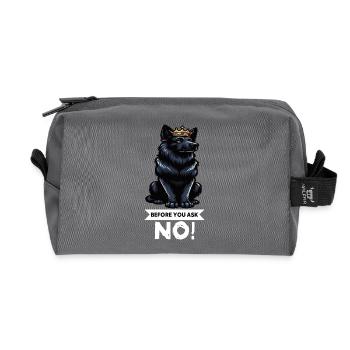 Avant de demander Bergers Noirs - Trousse de toilette en tissu recyclé - anthracite - Devant