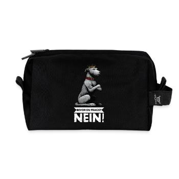 Bevor Du Fragst Nein Irischer Wolfshund Wolfshund  - Recycelte Kulturtasche - Schwarz - Vorne