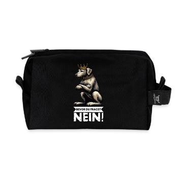 Bevor Du Fragst Nein Irischer Wolfshund Wolfshund  - Recycelte Kulturtasche - Schwarz - Vorne