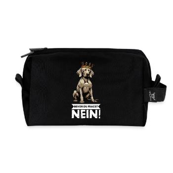 Avant que vous ne demandiez : pas de propriétaire de Weimaraner Weimaraner - Trousse de toilette en tissu recyclé - noir - Devant