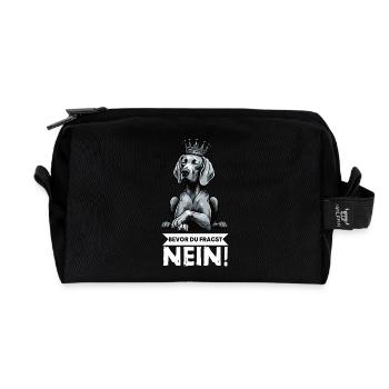 Avant que vous ne demandiez : pas de propriétaire de Weimaraner Weimaraner - Trousse de toilette en tissu recyclé - noir - Devant