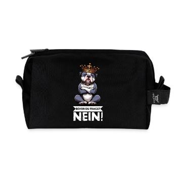 Bevor Du Fragst Nein American Bully Bully Pit - Recycelte Kulturtasche - Schwarz - Vorne