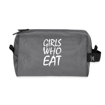 Girls who eat - Recycelte Kulturtasche - Anthrazit - Vorne