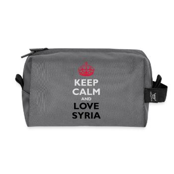Keep Calm & Love Syria - Recycled Toiletry Zip Bag - anthracite - Front