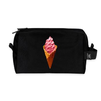 Cône de glace - Trousse de toilette en tissu recyclé - noir - Devant