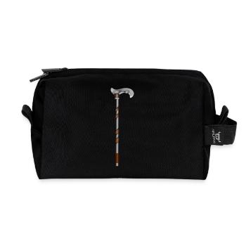 bâton de marche - Trousse de toilette en tissu recyclé - noir - Devant