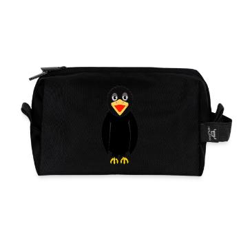 Crow - Recycled Toiletry Zip Bag - black - Front