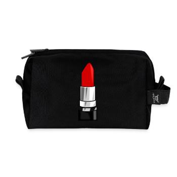lipstick - Lippenstift rot - Recycelte Kulturtasche - Schwarz - Vorne