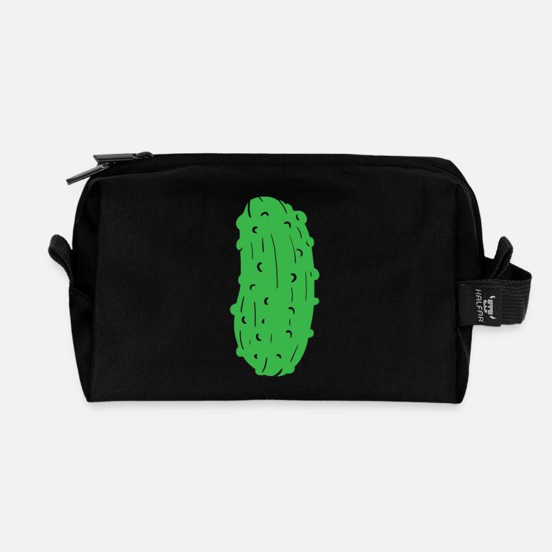 Gurke Gurken Team Lieblingsgurke Chef Veggie 1c - Recycelte Kulturtasche - Schwarz