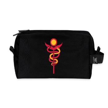 Caduceus physio - Recycelte Kulturtasche - Schwarz - Vorne