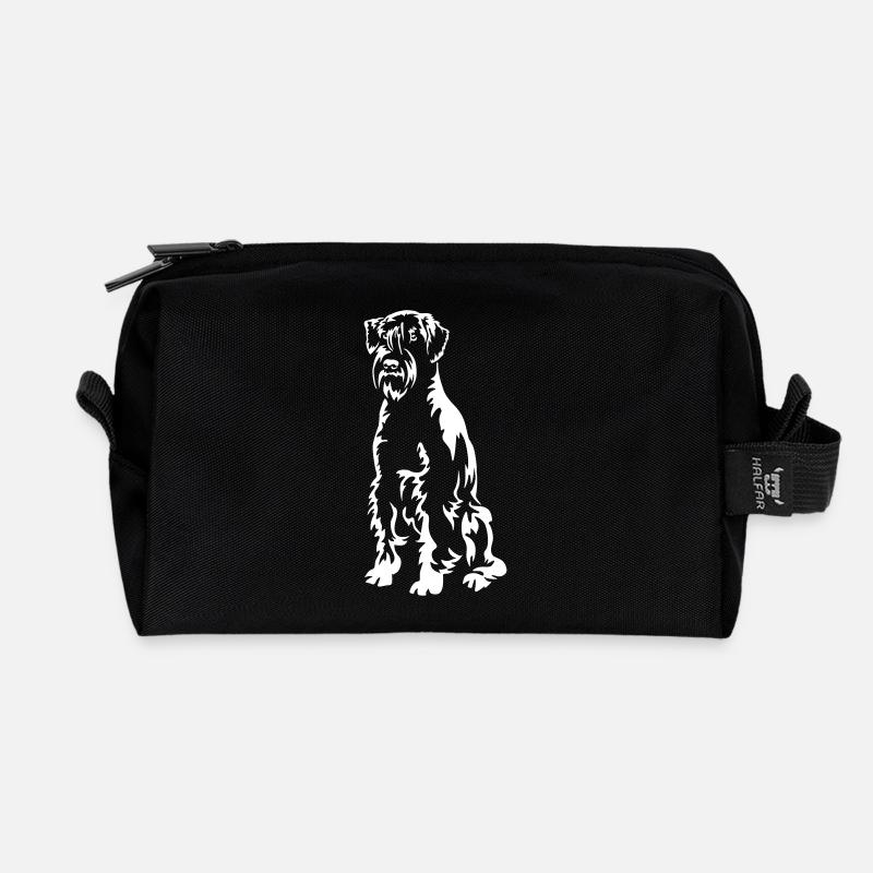 Schnauzer "Black Edition" - Recycelte Kulturtasche - Schwarz