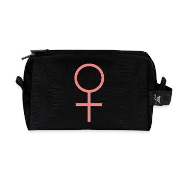 Frauentag - Recycelte Kulturtasche - Schwarz - Vorne
