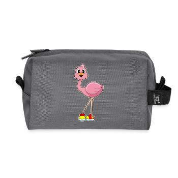 Flamingo Shoes - Recycled Toiletry Zip Bag - anthracite - Front