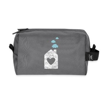 Accueil Coeur Grunge Cloud Pépinière Sweet Home - Trousse de toilette en tissu recyclé - anthracite - Devant
