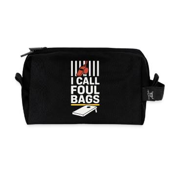 Cornhole Refere Official Referee - Recycled Toiletry Zip Bag - black - Front