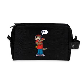 Wolf-Rapper - Recycelte Kulturtasche - Schwarz - Vorne