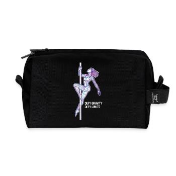 Pole Dance Line Art – Starke Frau Geschenk - Recycelte Kulturtasche - Schwarz - Vorne