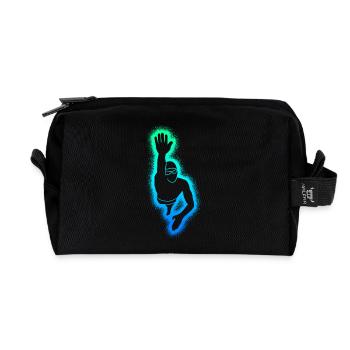 Schwimmen Schwimm Herren Schwimmer Jungen - Recycelte Kulturtasche - Schwarz - Vorne