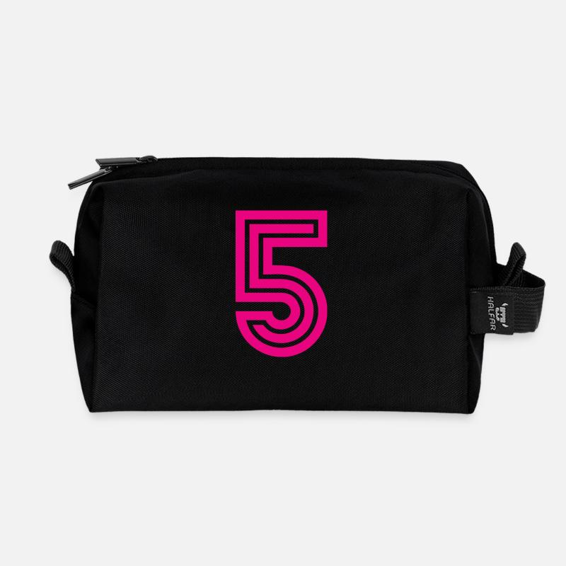 5. 5 JAHRE. 5-JÄHRIGES JUBILÄUM. 5-JÄHRIGES JUBILÄUM. 5. - Recycelte Kulturtasche - Schwarz