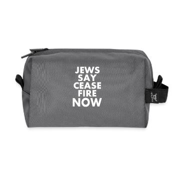 Jews say ceasefire now - Trousse de toilette en tissu recyclé - anthracite - Devant