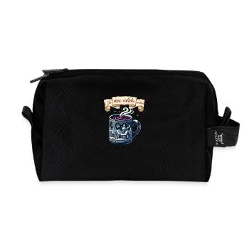 Vino calido veritas - Recycelte Kulturtasche - Schwarz - Vorne