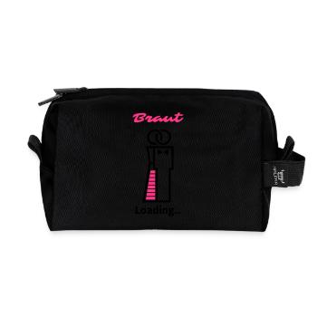 Bride Loading ... - Recycled Toiletry Zip Bag - black - Front