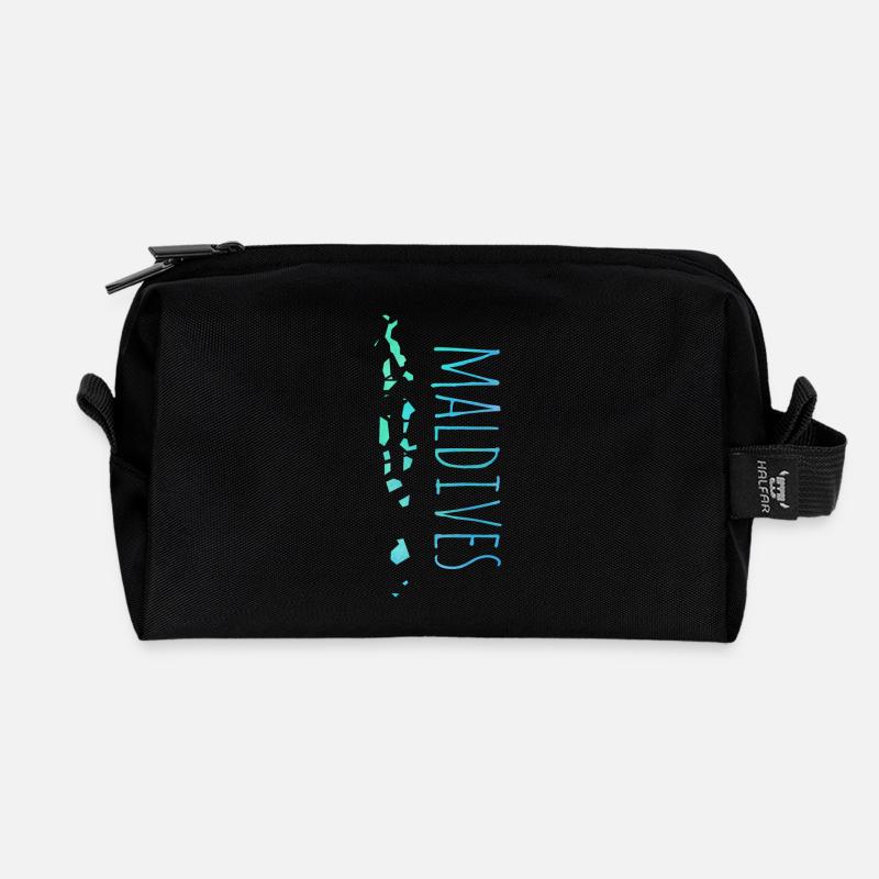 Maldives - Recycelte Kulturtasche - Schwarz