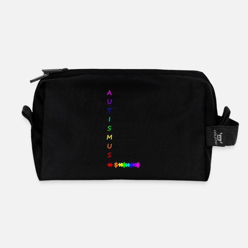 Autismus - Recycelte Kulturtasche - Schwarz