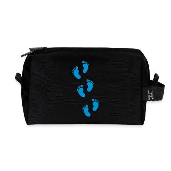 Baby Füße - Recycelte Kulturtasche - Schwarz - Vorne