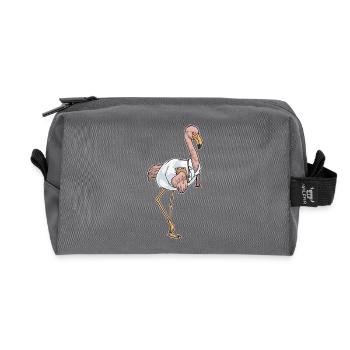 Stéthoscope Flamingo Doctor - Trousse de toilette en tissu recyclé - anthracite - Devant