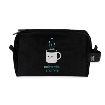 Nothing Matters Nihilism Absurd Humor - Recycled Toiletry Zip Bag - black - Front