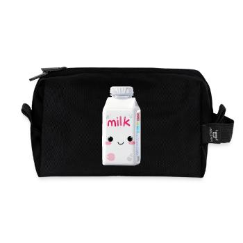 Milk Kawaii - Recycled Toiletry Zip Bag - black - Front