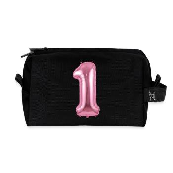 Geburtstag Shirt, 1. Geburtstag Ballon - Recycelte Kulturtasche - Schwarz - Vorne